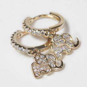 Aretes de elefante para la buena suerte